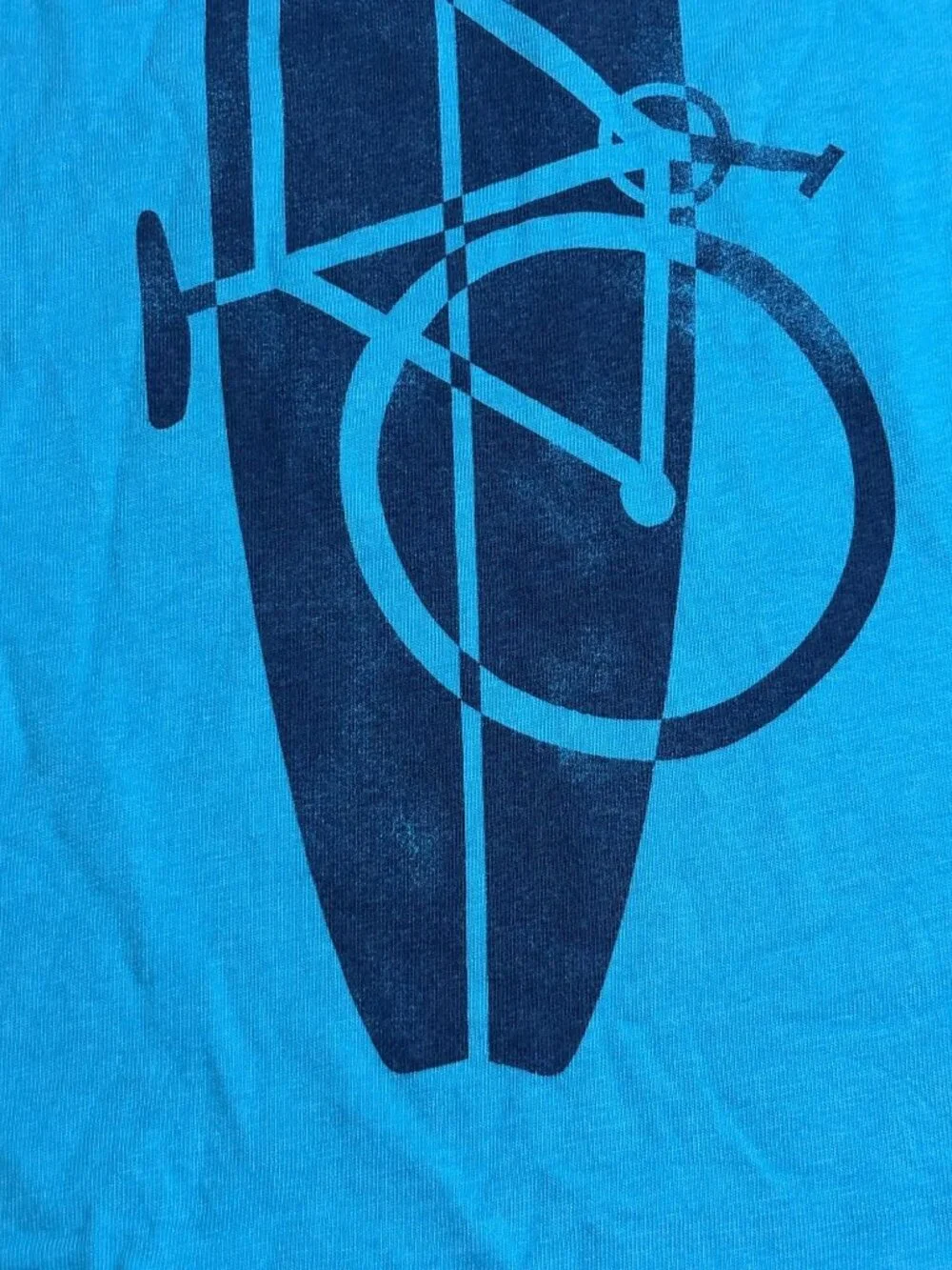 Blue Sleeveless Boys Shirt By Tea Collection With Surfboard & Bike Graphic Sz 8 - Picture 3 of 6